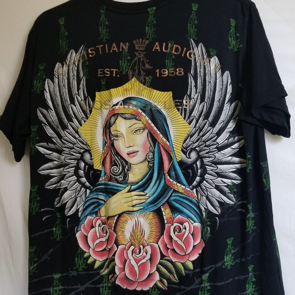 Christian Audigier. Very Rare Vintage beautiful collectible t-shirt .  L…